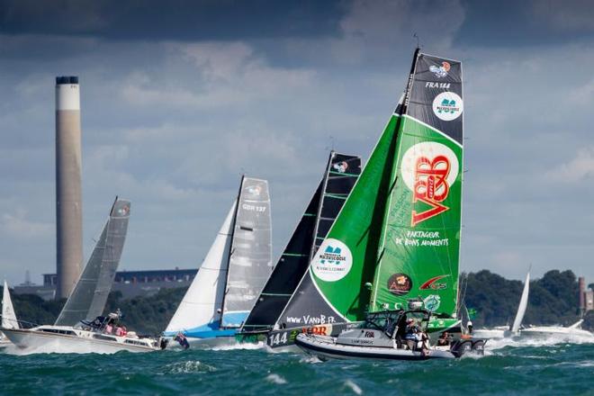 V&B - winning Class40: Antoine Carpentier, Samuel Manuard, Maxime Sorel and Jonas Gerckens – Rolex Fastnet Race ©  Paul Wyeth / RORC